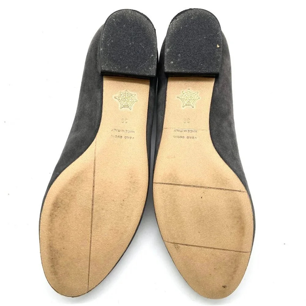 Charlotte Olympia Kitty Cat Gray Suede Flats Loafers, EU 38 US 7.5-8 - Picture 8 of 12